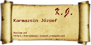 Karmazsin József névjegykártya
