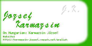 jozsef karmazsin business card